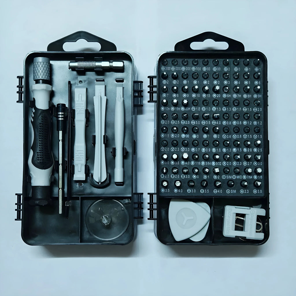 Screwdriver tool set 115 in one B with carbon steel cutter head, 45 steel PR cutter bar and 90mm cutter bar length
