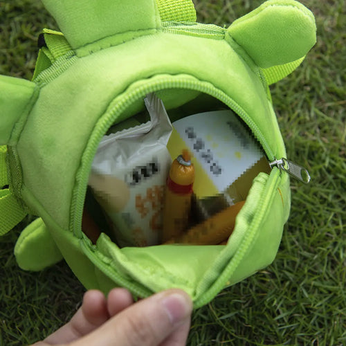 Cartoon turtle shape dog backpack harness vest for small dogs and cats in velvet.