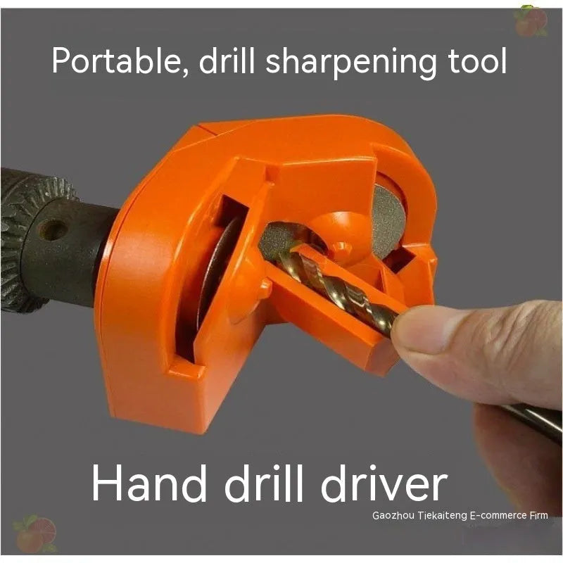 Orange and black grinding drill attachment with irregular sanders and replacement wheels