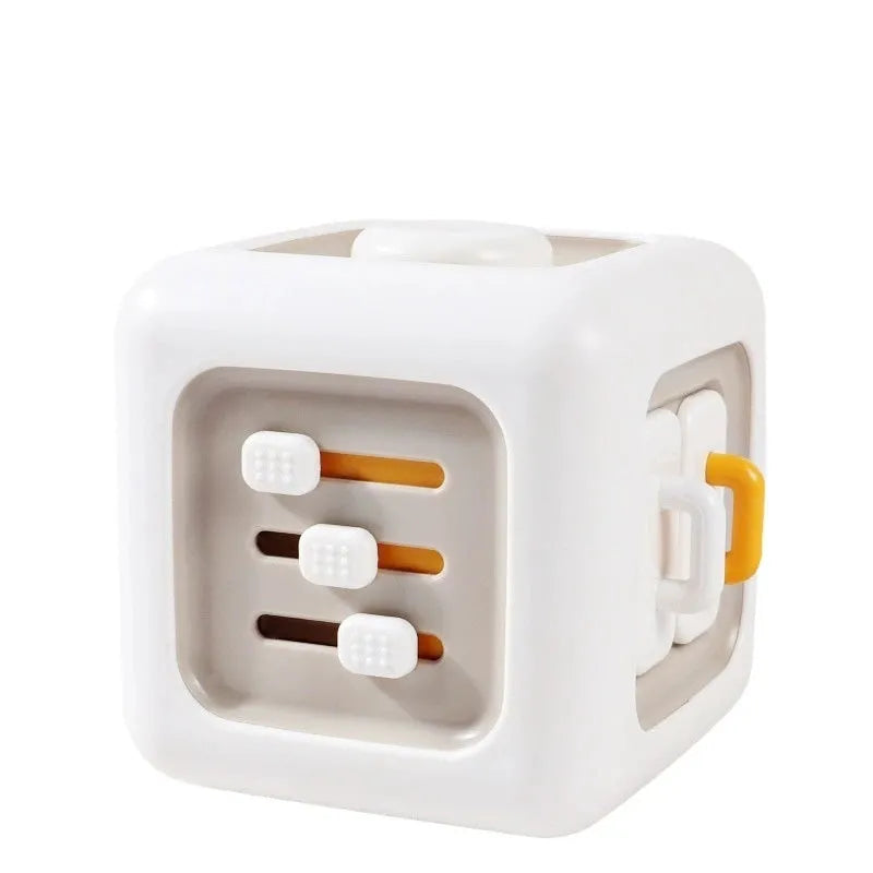 White plastic hexahedral busy ball with moving music for children aged 4-6 years