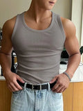 Men's tight-fitting round neck fitness T-shirt in polyester with wool lining for summer sports