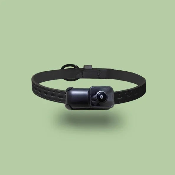 Black wearable WiFi camera neckband recorder with TYPE-C port, dimensions 61.5mm by 27mm.