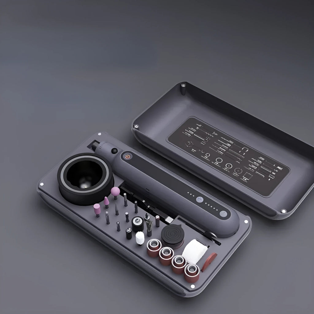 Mini electric polishing and cutting machine set with lithium battery and five-speed adjustment