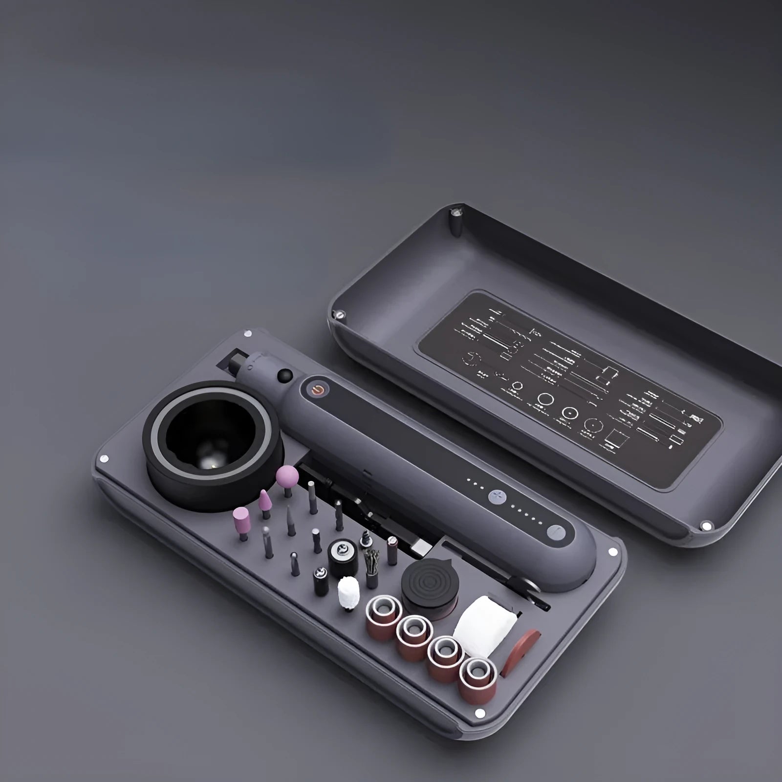 Mini electric polishing and cutting machine set with lithium battery and five-speed adjustment