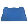 Cat head shaped silicone pet feeding mat in solid colour measuring 44cm by 24cm