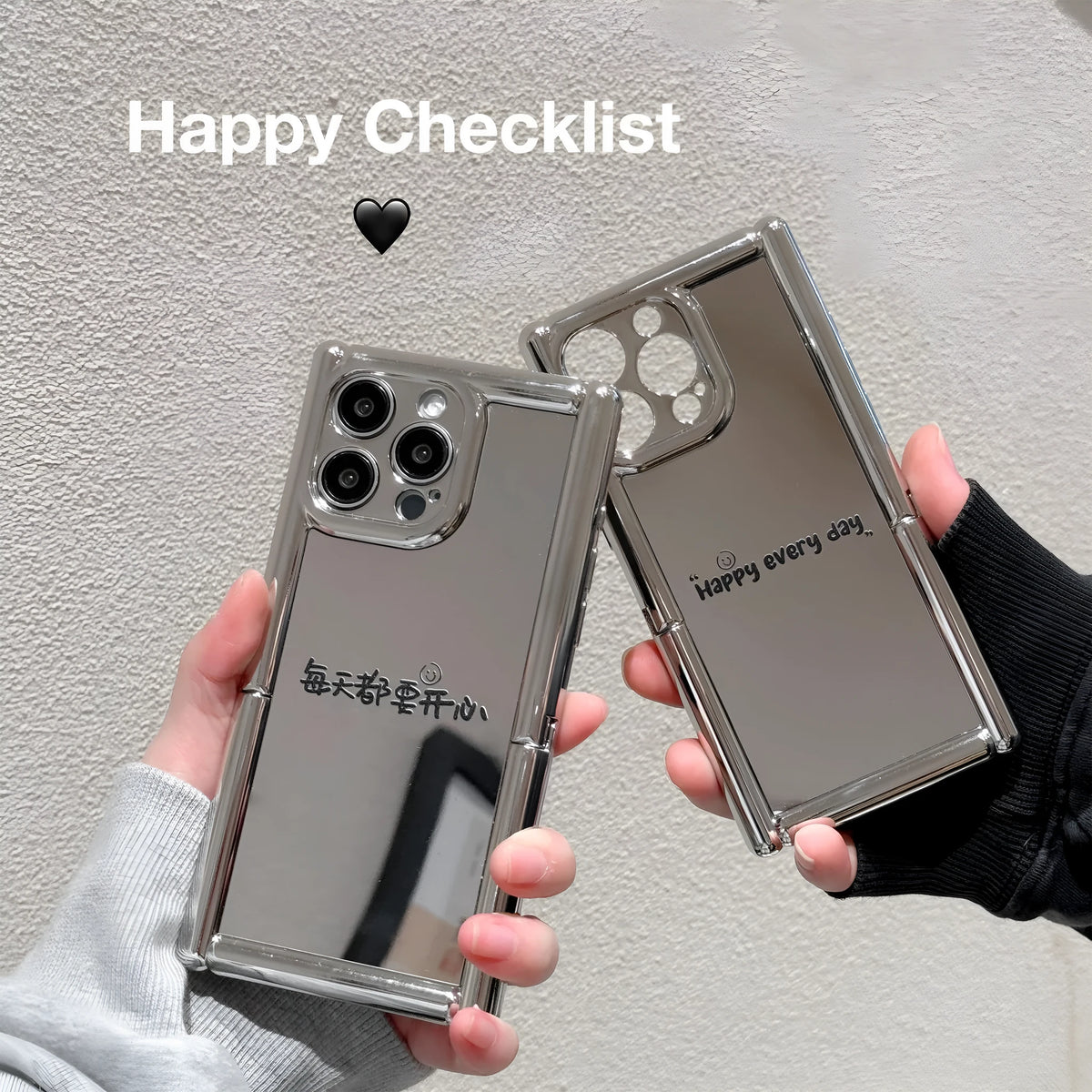 Silver grey mirror iPhone case with cylindrical bracket stand, electroplated TPU, anti-fall, all-inclusive
