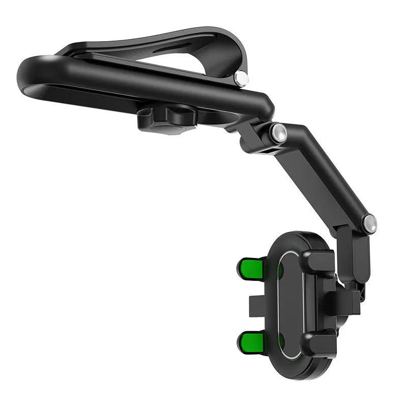 Car multi-purpose mobile phone holder desktop bracket in black, ABS and nano PU construction, fits 4.0-7.0 inch smartphones
