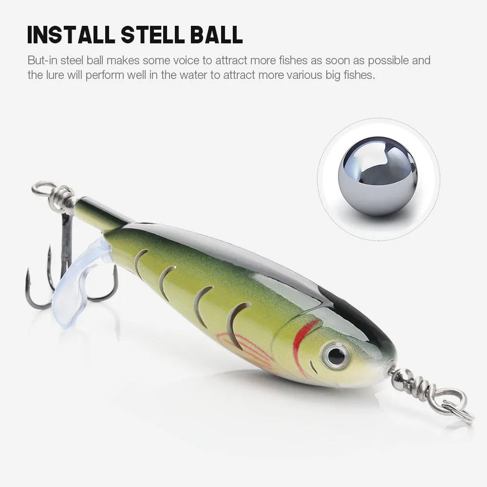 7.5cm long soft plastic road fishing lure on a hook with multiple colour and style options available.