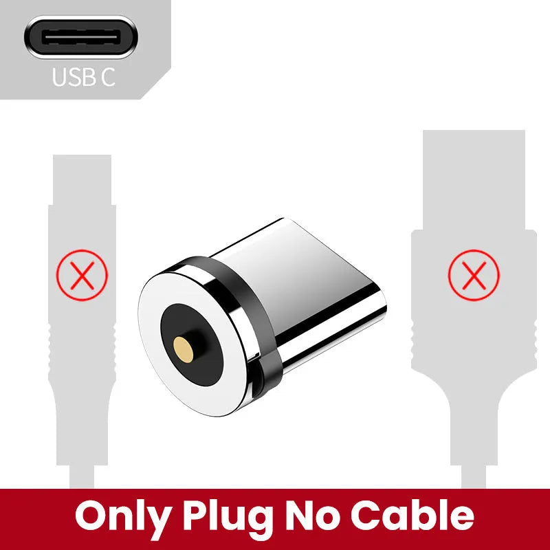 Elough 540-degree rotating magnetic charging cable 3-in-1 with 8PIN, Micro USB, TYPE-C, grey or red, lengths 0.5m to 3m.