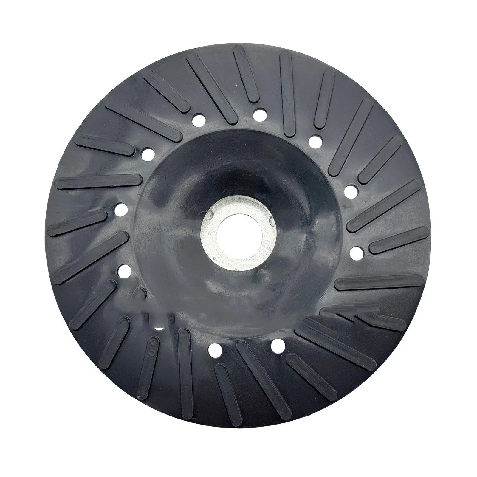 Black steel paper tray polishing disk with 7 inch diameter for high speed metal and wood finishing