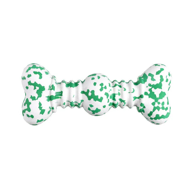 Organic natural rubber dog chew toy in camouflage colours for large breeds and aggressive chewers.