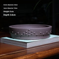 Handmade Yixing fine zisha drum nail round mouth flowerpot in raw ore green plaster non-porous finish