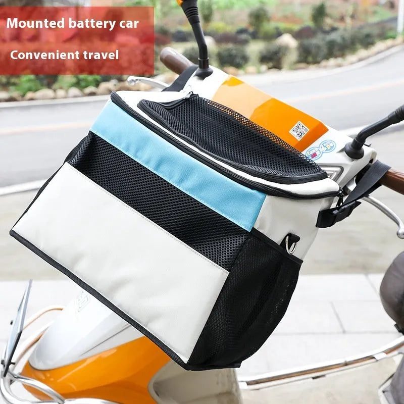 Oxford cloth car pet backpack for dogs and cats, 37 x 25 x 35cm, white or black, under 6.00kg capacity