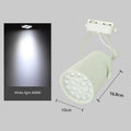 Modern aluminium LED track spotlight in black and white for clothing store background wall display