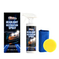 120ml bottle of HOMONTH headlight restoration spray with sponge and towel