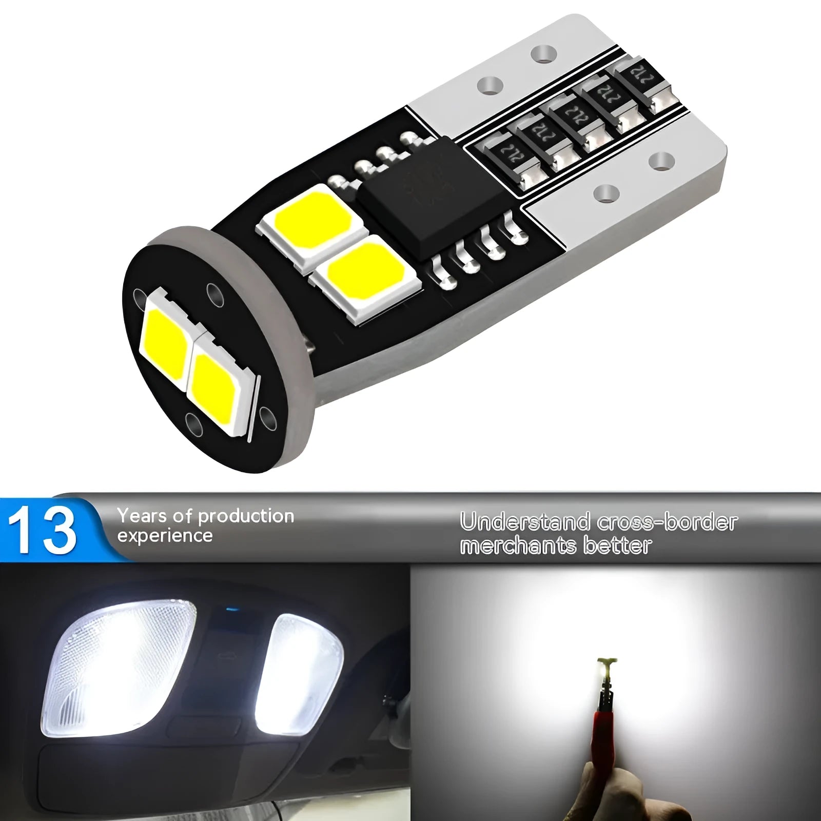 10mm car license plate reading lamp with white light