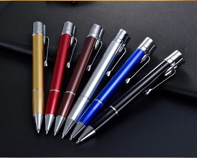 Metal pen jet lighter with windproof flame in six colour options