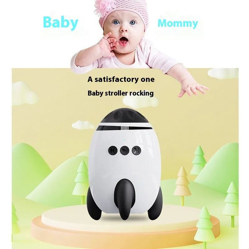 White ABS plastic baby stroller shaking device with Bluetooth and white noise functions