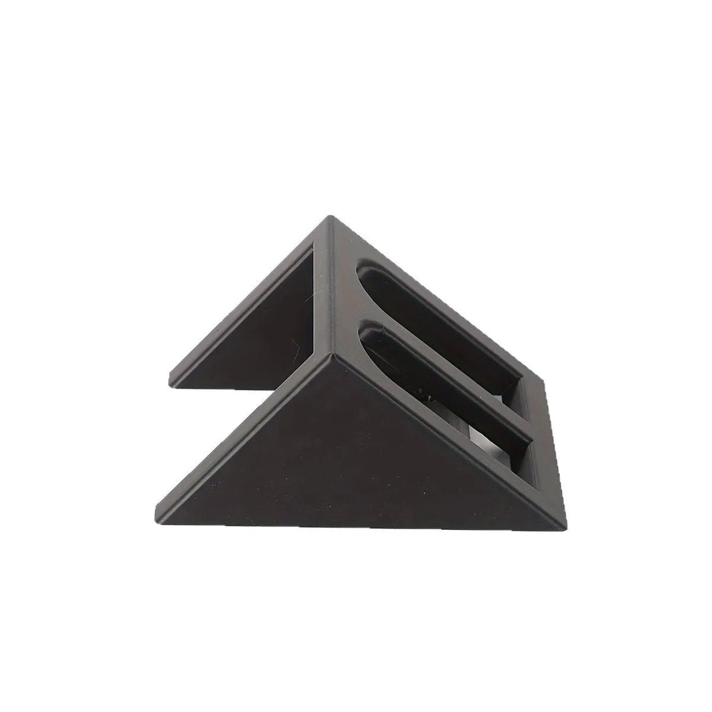 Black punk-style plastic pistol display stand for model guns