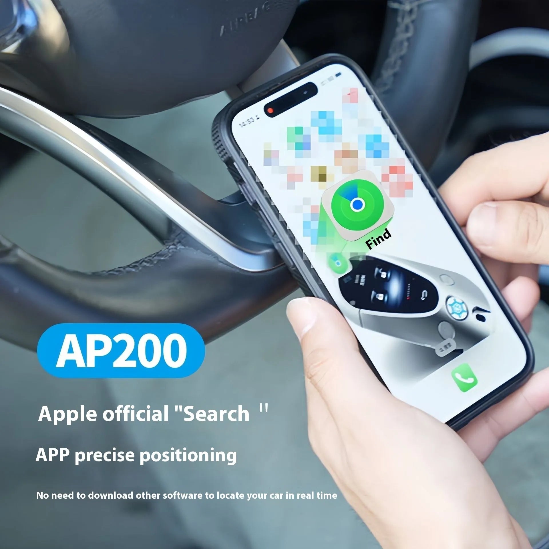 Black OBD-II port GPS car tracker with connector for plug-in vehicle location monitoring