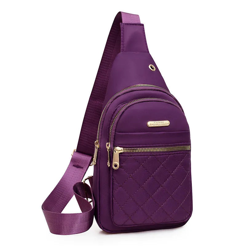 Oxford cloth crossbody chest bag with breathable design available in multiple colour styles