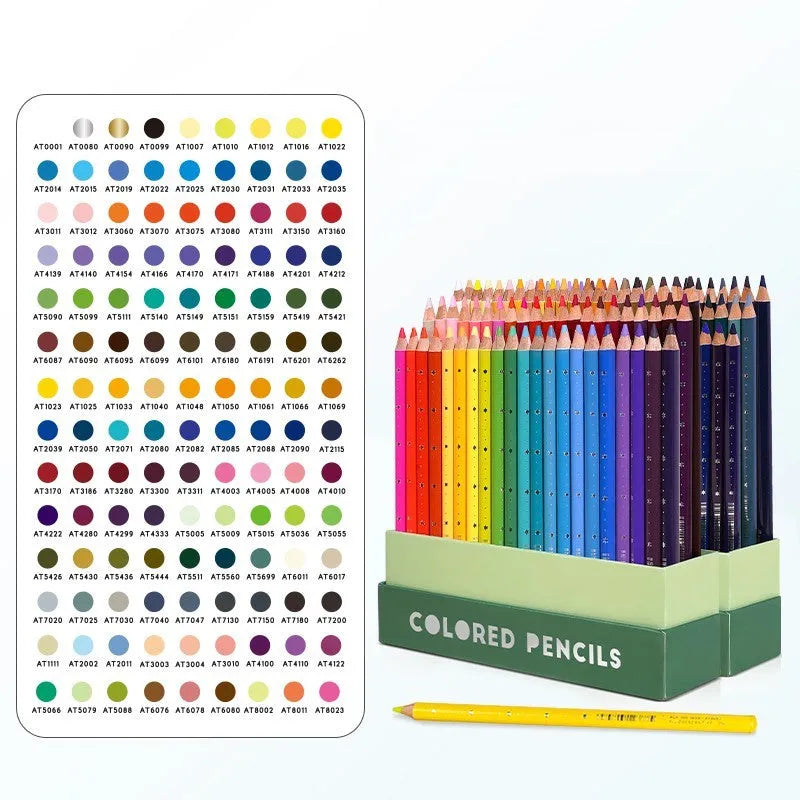 Box containing 72 coloured pencils with basswood barrels for art drawing and sketching.