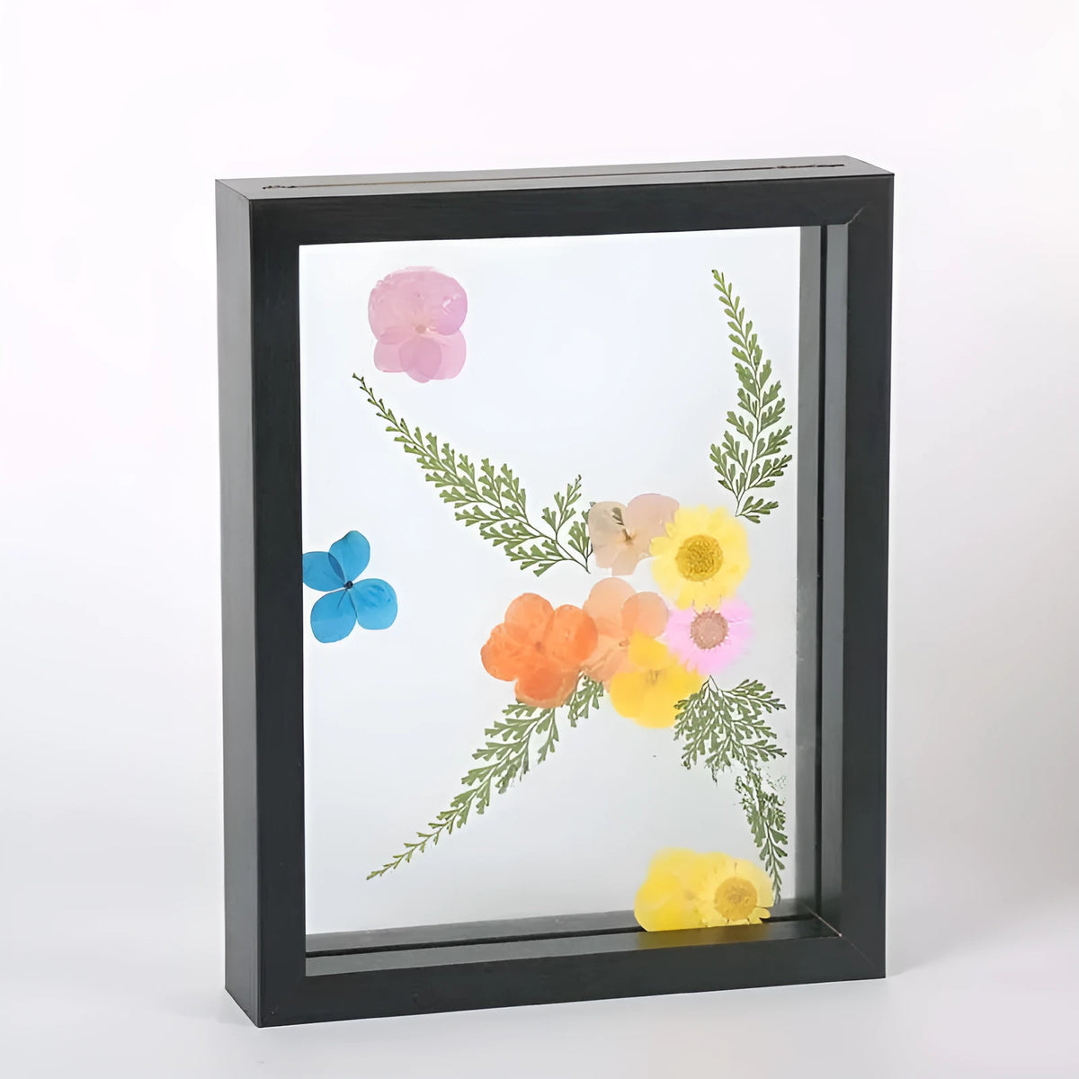 Acrylic children's art frame, rectangular 26x35x4cm, in black, white, or wood colour for kids' artwork