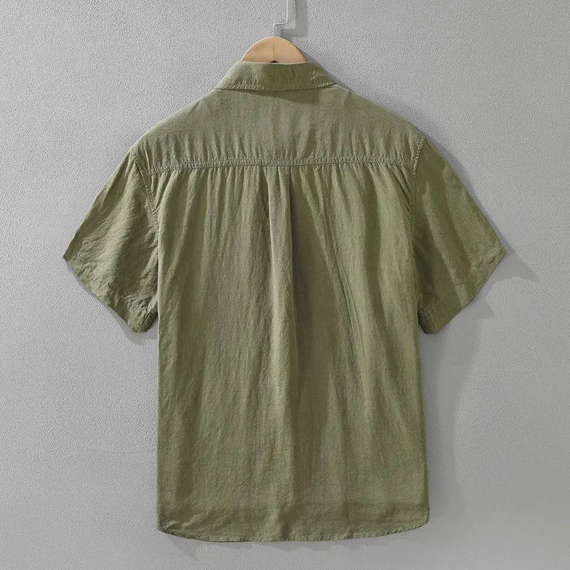 Women's loose lyocell cardigan top in black, green and purple colours with short sleeves