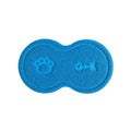 Plastic cat litter pad in rose red colour, size 45.5x25.5cm, placed under a cat litter tray