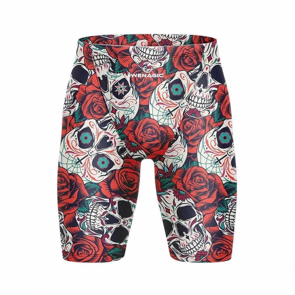 Men's stretch Lycra swimming pants with elastic waistband in briefs style