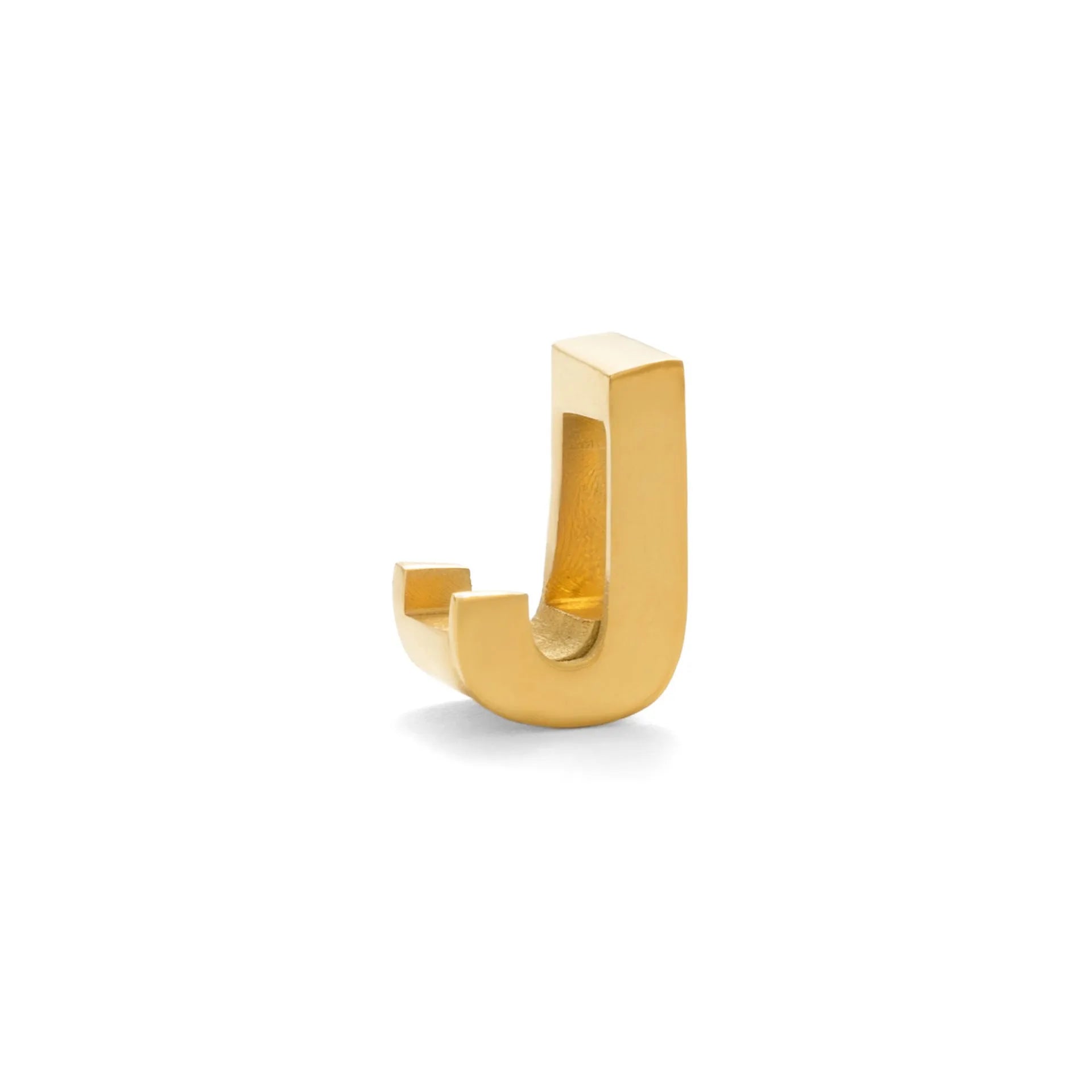 Gold electroplated titanium steel necklace with letter pendant on matching chain
