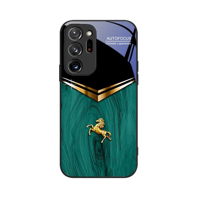 Samsung Galaxy phone case with metal build, sprayed finish, and magnetic ring in black