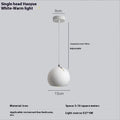 Nordic style ball chandelier table lamp in moon white finish, showing post-modern creative art design.