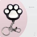 Pink and black USB rechargeable infrared cat teaser toy with key chain attachment