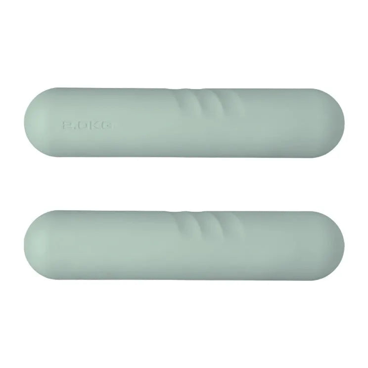 Silicone-edged non-slip hand-drawn dumbbell stick in various colours and weights for fitness training.