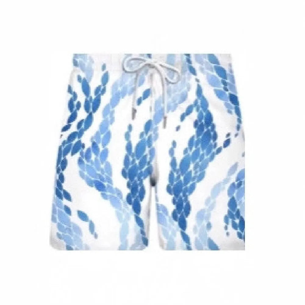 Men's polyester beach shorts with 3D print design, micro elasticity, short length, sizes S to 6XL, colour YN7603