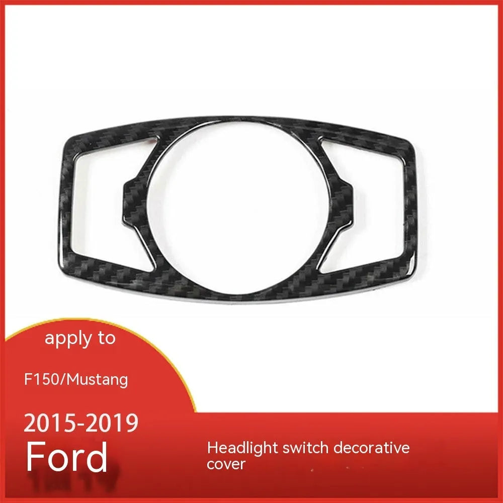 Carbon fibre decorative cover for Ford F150 Raptor headlight control panel 2015-2019