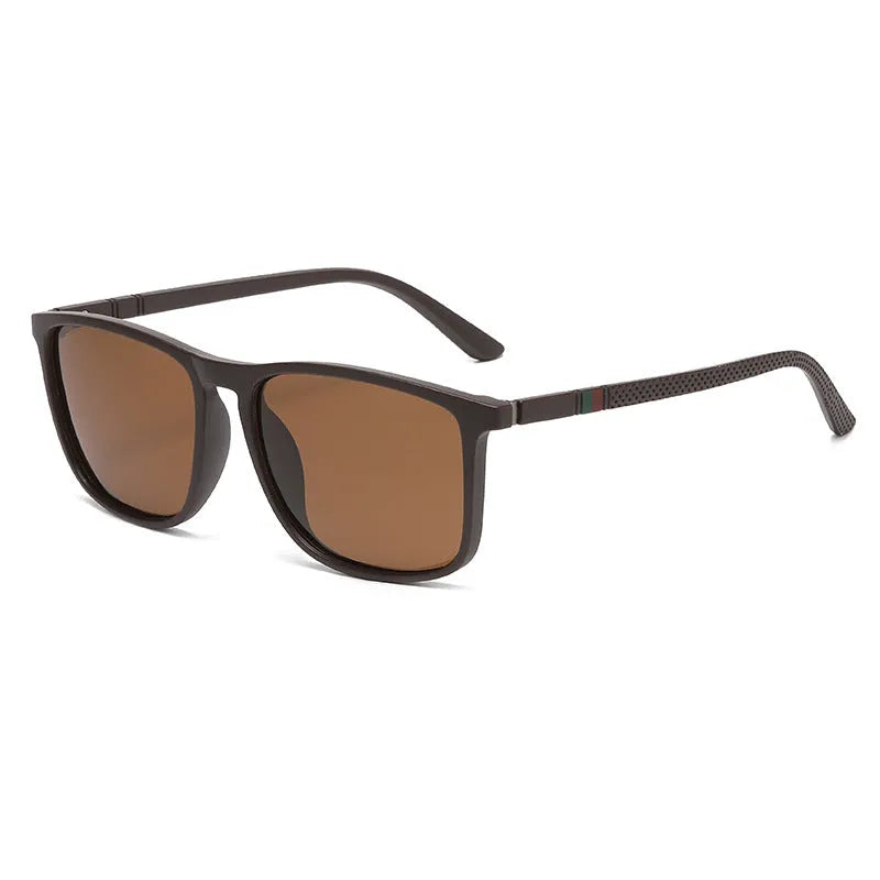 Sports driving polarized sunglasses with black frame and black grey TAC lens, PC frame, unisex style for outdoor use