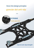 Universal tyre chain set with steel plates for cars and SUVs including tools and gloves