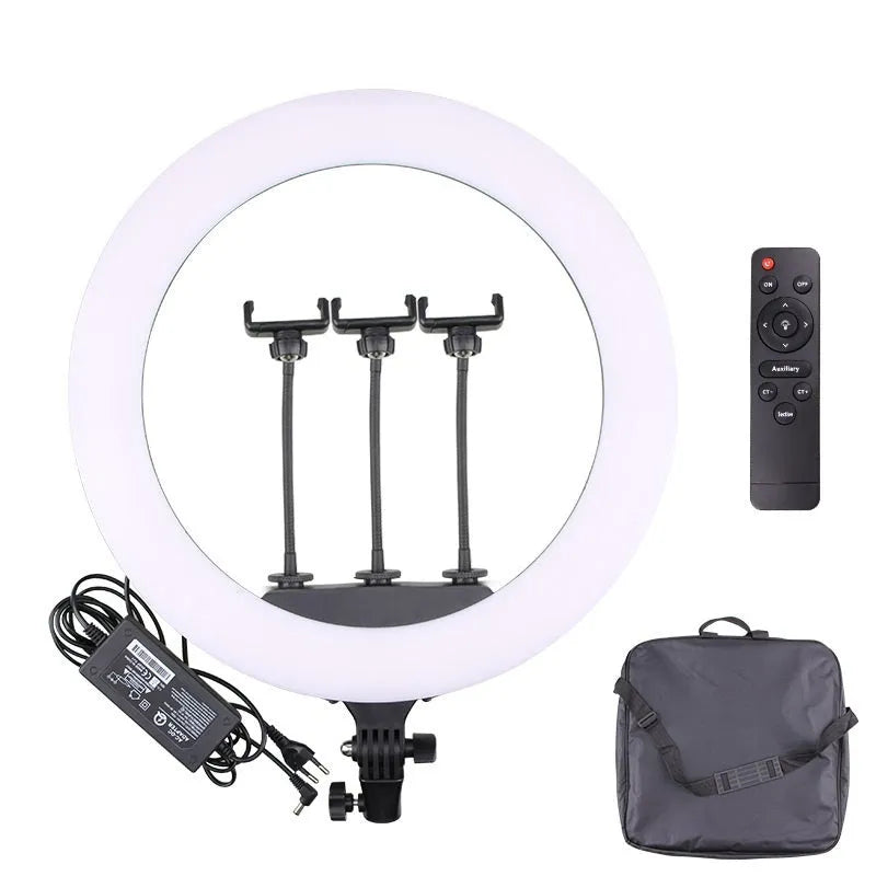 18-inch 65W multi-camera live broadcast ring light with 416 lamp beads and hot shoe port