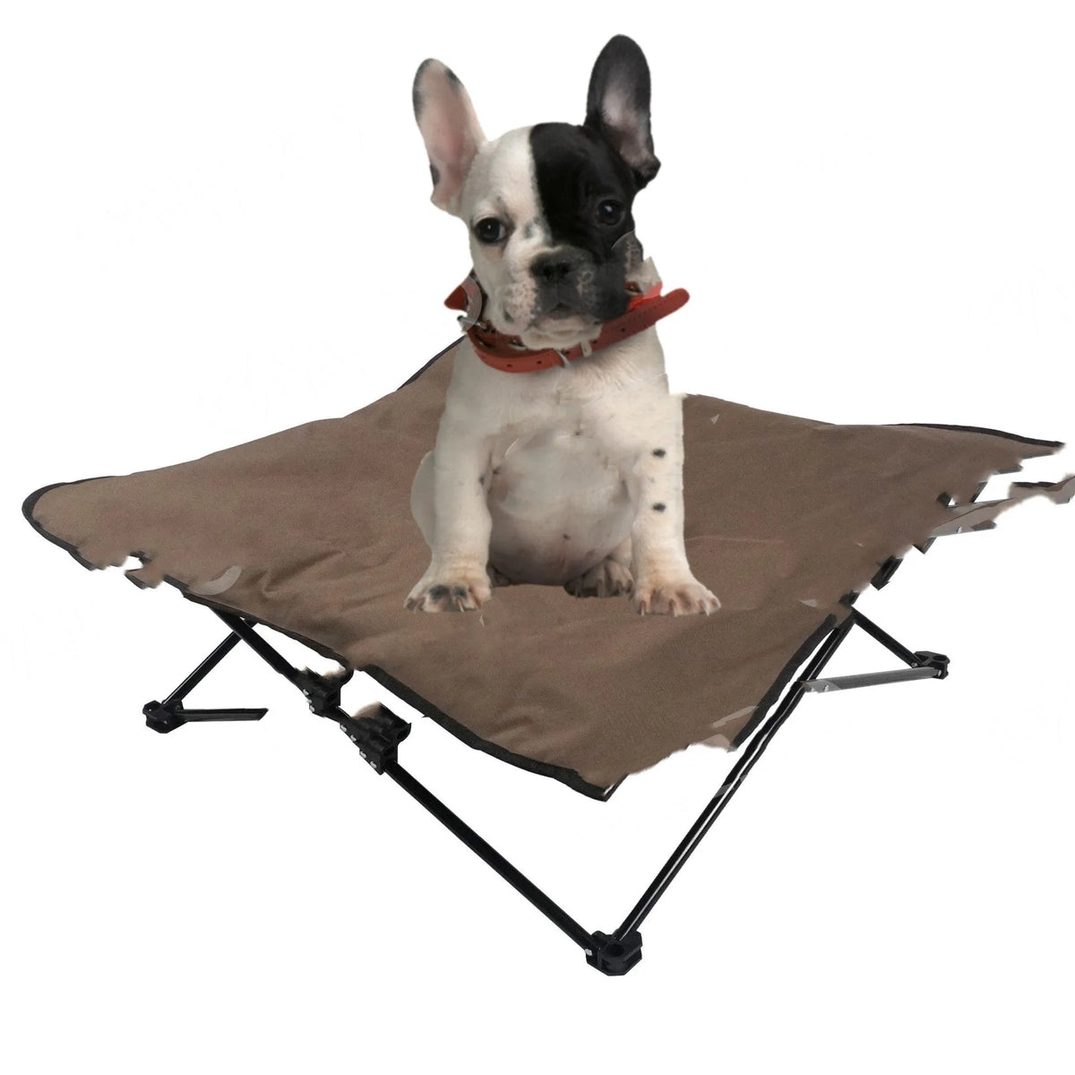 Oxford cloth pet nest with iron pipe frame in brown, black or cool grey, medium or large size