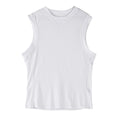 Men's loose fit quick-dry fitness vest in black and white colour options