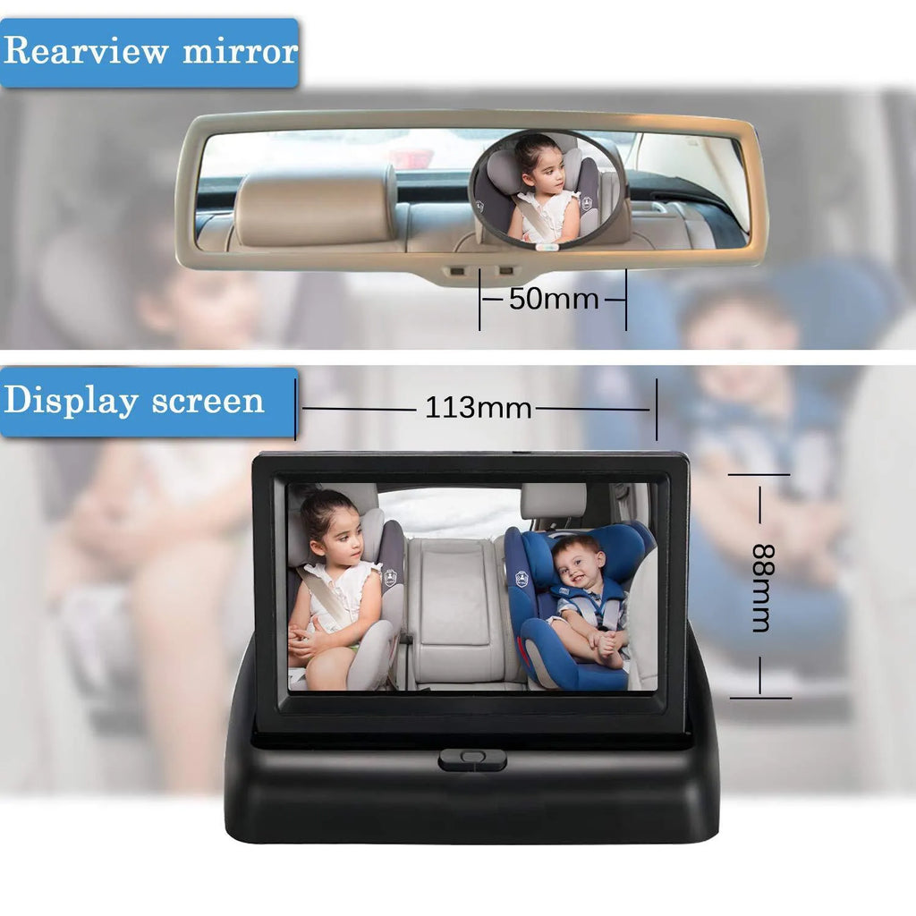 Black plastic CLT-509-1 car reversing display with 4.3 inch TFT screen for small cars