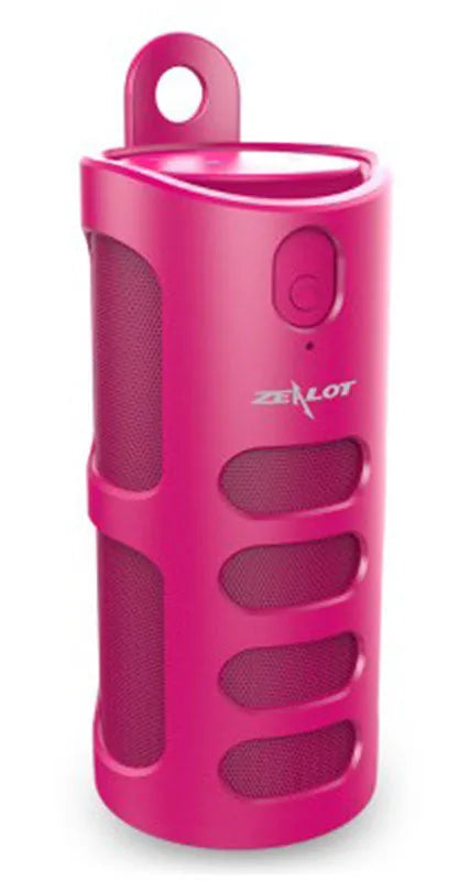 Compact portable Bluetooth speaker in black, blue, or red colours