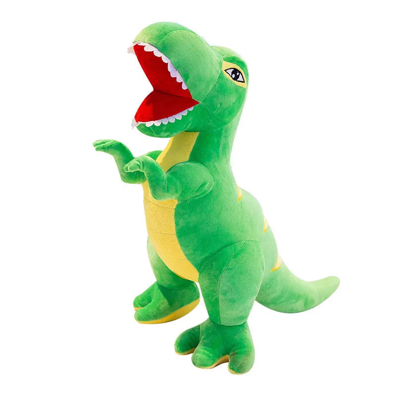 Soft plush dinosaur toy for children sleep comfort, blue colour, short plush fabric, 45cm height