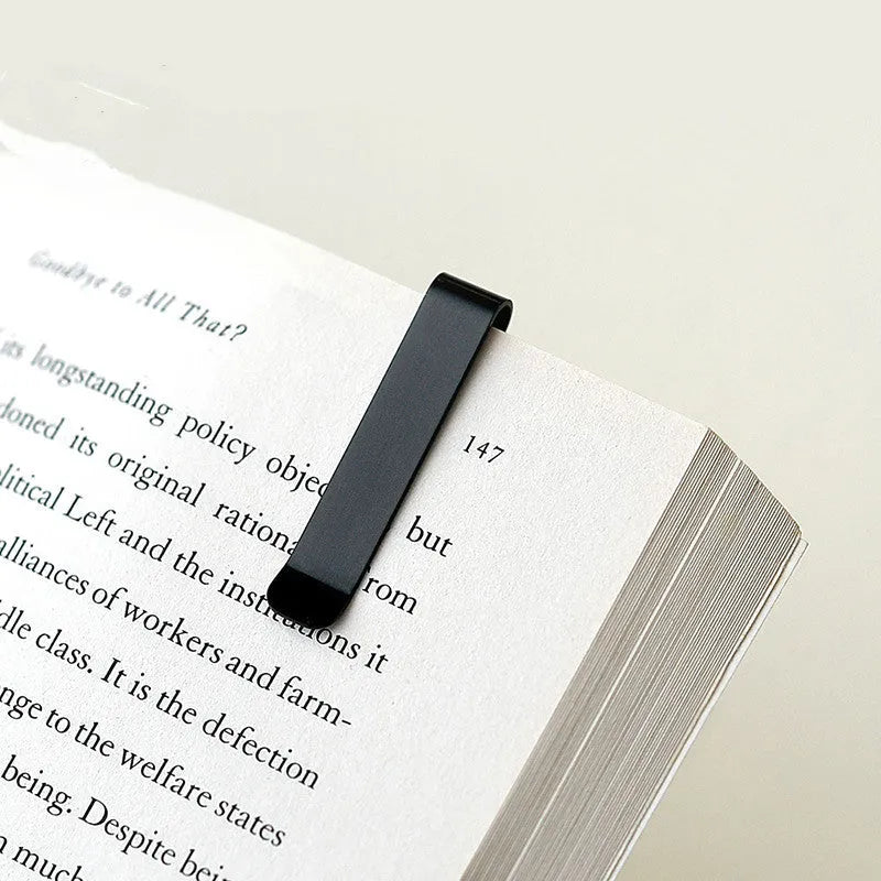 RUMA 15cm metal bookmark ruler with laser-engraved scales in black or silver aluminium alloy