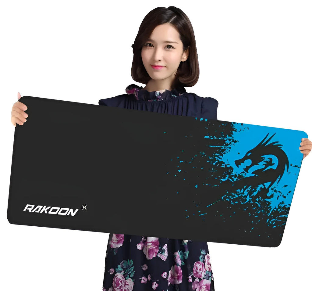 Business internet cafe table mat mouse pad with Seam Blue Dragon pattern in multiple sizes