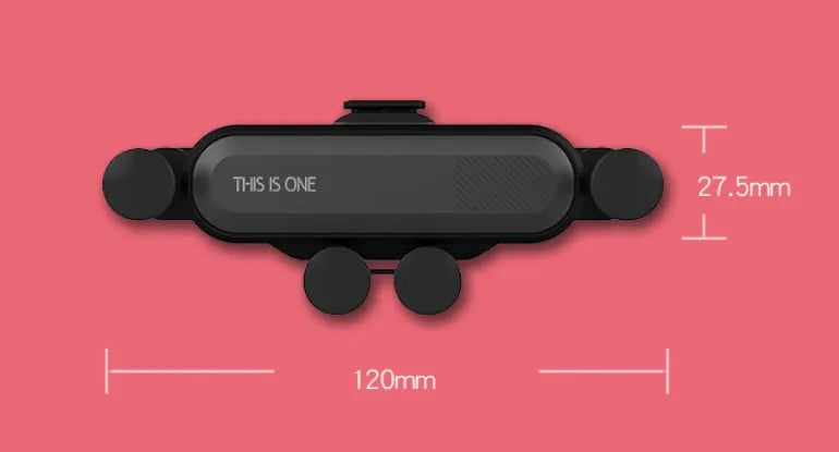 Universal car phone navigation holder clipped onto a vehicle air vent, available in multiple colours.