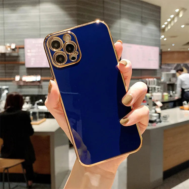 Luxury solid colour electroplating mobile phone case for iPhone 13 models in various colours