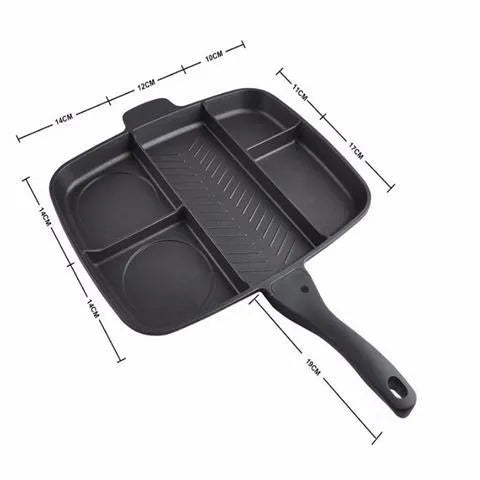 Master Pan 5 in 1 large multifunctional non-stick frying pan bakeware 38x56cm aluminium